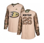 Youth Anaheim Ducks #26 Brandon Montour Authentic Camo Veterans Day Practice Hockey Jersey