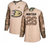 Youth Anaheim Ducks #26 Brandon Montour Authentic Camo Veterans Day Practice Hockey Jersey