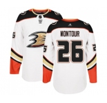 Youth Anaheim Ducks #26 Brandon Montour Authentic White Away Hockey Jersey