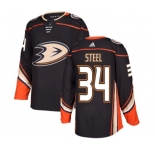 Youth Anaheim Ducks #34 Sam Steel Authentic Black Home Hockey Jersey