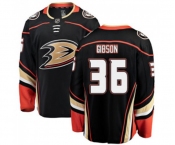 Youth Anaheim Ducks #36 John Gibson Fanatics Branded Black Home Breakaway Hockey Jersey