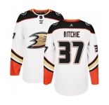 Youth Anaheim Ducks #37 Nick Ritchie Authentic White Away Hockey Jersey