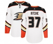 Youth Anaheim Ducks #37 Nick Ritchie Authentic White Away Hockey Jersey