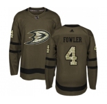 Youth Anaheim Ducks #4 Cam Fowler Authentic Green Salute to Service Hockey Jersey