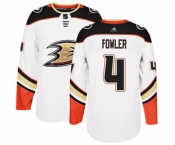 Youth Anaheim Ducks #4 Cam Fowler Authentic White Away Hockey Jersey