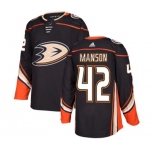 Youth Anaheim Ducks #42 Josh Manson Authentic Black Home Hockey Jersey