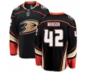 Youth Anaheim Ducks #42 Josh Manson Fanatics Branded Black Home Breakaway Hockey Jersey