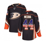 Youth Anaheim Ducks #44 Jaycob Megna Authentic Black USA Flag Fashion Hockey Jersey