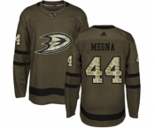Youth Anaheim Ducks #44 Jaycob Megna Authentic Green Salute to Service Hockey Jersey