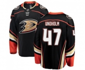 Youth Anaheim Ducks #47 Hampus Lindholm Fanatics Branded Black Home Breakaway Hockey Jersey