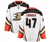 Youth Anaheim Ducks #47 Hampus Lindholm Fanatics Branded White Away Breakaway Hockey Jersey