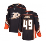 Youth Anaheim Ducks #49 Max Jones Authentic Black Home Hockey Jersey