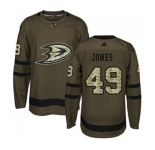Youth Anaheim Ducks #49 Max Jones Authentic Green Salute to Service Hockey Jersey