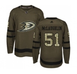 Youth Anaheim Ducks #51 Blake McLaughlin Authentic Green Salute to Service Hockey Jersey
