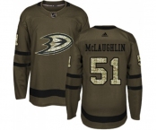 Youth Anaheim Ducks #51 Blake McLaughlin Authentic Green Salute to Service Hockey Jersey