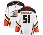 Youth Anaheim Ducks #51 Blake McLaughlin Authentic White Away Fanatics Branded Breakaway Hockey Jersey