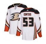 Youth Anaheim Ducks #53 Max Comtois Authentic White Away Hockey Jersey