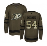 Youth Anaheim Ducks #54 Antoine Morand Authentic Green Salute to Service Hockey Jersey