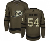 Youth Anaheim Ducks #54 Antoine Morand Authentic Green Salute to Service Hockey Jersey