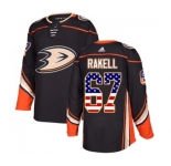 Youth Anaheim Ducks #67 Rickard Rakell Authentic Black USA Flag Fashion Hockey Jersey
