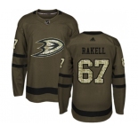 Youth Anaheim Ducks #67 Rickard Rakell Authentic Green Salute to Service Hockey Jersey
