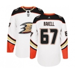 Youth Anaheim Ducks #67 Rickard Rakell Authentic White Away Hockey Jersey