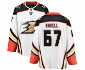 Youth Anaheim Ducks #67 Rickard Rakell Fanatics Branded White Away Breakaway Hockey Jersey