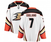 Youth Anaheim Ducks #7 Andrew Cogliano Fanatics Branded White Away Breakaway Hockey Jersey