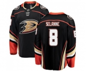 Youth Anaheim Ducks #8 Teemu Selanne Fanatics Branded Black Home Breakaway Hockey Jersey