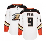 Youth Anaheim Ducks #9 Paul Kariya Authentic White Away Hockey Jersey