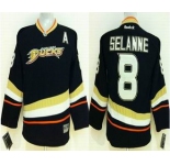 youth nhl jerseys anaheim ducks #8 teemu selanne black[patch A]