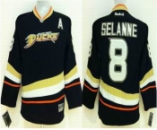 youth nhl jerseys anaheim ducks #8 teemu selanne black[patch A]