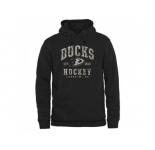 Men's Anaheim Ducks Black Camo Stack Pullover Hoodie