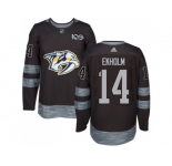 Men Adidas Nashville Predators #14 Mattias Ekholm Black 1917-2017 100th Anniversary Stitched NHL Jersey