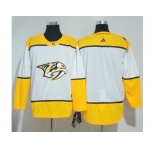 Men Adidas Nashville Predators Blank White Road Authentic Stitched NHL Jersey