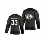 Men's Nashville Predators #33 Viktor Arvidsson 2019 Veterans Day Authentic Practice Hockey Jersey Camo
