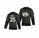 Men's Nashville Predators #35 Pekka Rinne 2019 Veterans Day Authentic Practice Hockey Jersey Camo