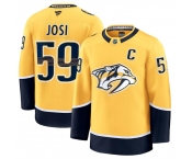 Men's Nashville Predators #59 Roman Josi Gold 2024-25 Home Stitched Hockey Jersey