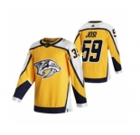 Men's Nashville Predators #59 Roman Josi Yellow 2020-21 Reverse Retro Alternate Hockey Jersey