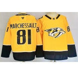 Men's Nashville Predators #81 Jonathan Marchessault Gold 2024-25 Home Stitched Hockey Jersey