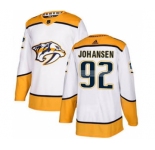 Men's Nashville Predators #92 Ryan Johansen White Road Stitched Hockey Jersey