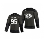 Men's Nashville Predators #95 Matt Duchene 2019 Veterans Day Authentic Practice Hockey Jersey Camo