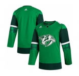Men's Nashville Predators Blank 2020 St. Patrick's Day Stitched Hockey Jersey Green