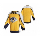 Men's Nashville Predators Blank Yellow 2020-21 Reverse Retro Alternate Hockey Jersey