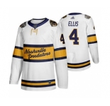 Men's Predators #4 Ryan Ellis White Authentic 2020 Winter Classic Stitched Hockey Jersey