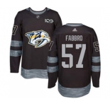 Men's Predators #57 Dante Fabbro Black 1917-2017 100th Anniversary Stitched Hockey Jersey