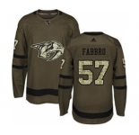 Men's Predators #57 Dante Fabbro Green Salute to Service Stitched Hockey Jersey
