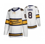 Men's Predators #8 Kyle Turris White 2020 Winter Classic Retro Authentic Hockey Jersey