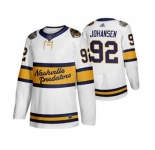 Men's Predators #92 Ryan Johansen White Authentic 2020 Winter Classic Stitched Hockey Jersey