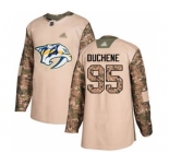 Men's Predators #95 Matt Duchene Camo 2017 Veterans Day Stitched Hockey Jersey
